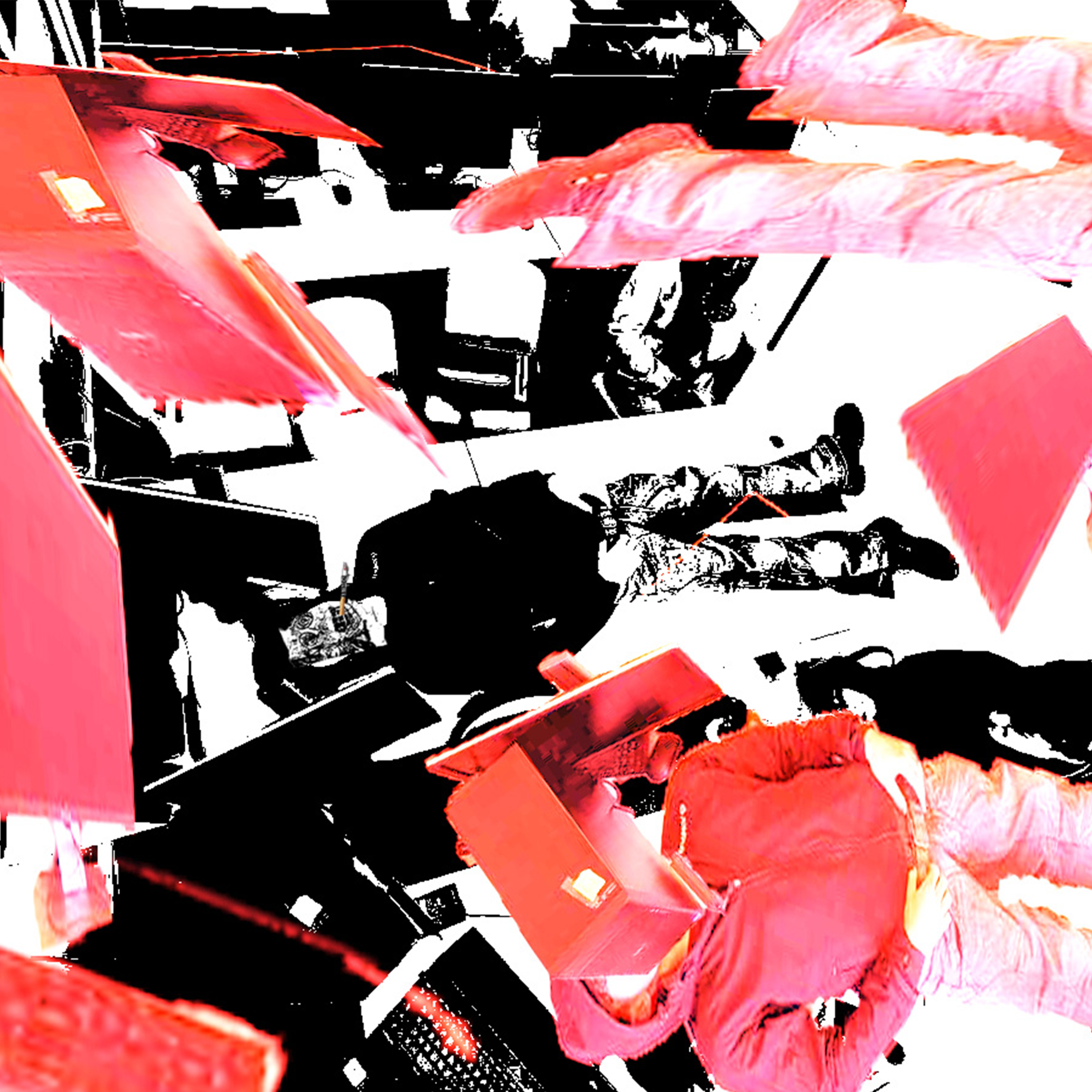 Cover officielle du morceau 'KÉROSÈNE' : typographie agressive et couleurs saturées